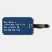 Personalisierte Meereswellen Gepäckanhänger (Rückseite horizontal)