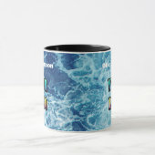 Personalisierte Meereswellen Seewasser Tasse (Zentrum)
