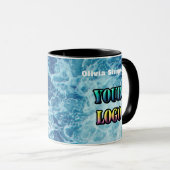 Personalisierte Meereswellen Seewasser Tasse (VorderseiteRechts)