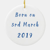 Personalisierte Meerjungfrau Keramik Baum Dekorati Keramik Ornament (Hinten)