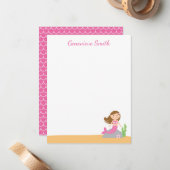 Personalisierte Meerjungfrau Mitteilungskarte (Vorderseite/Rückseite Beispiel)