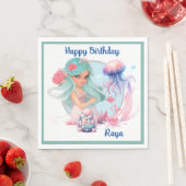 Personalisierte Meerjungfrau-Party Serviette (Beispiel)