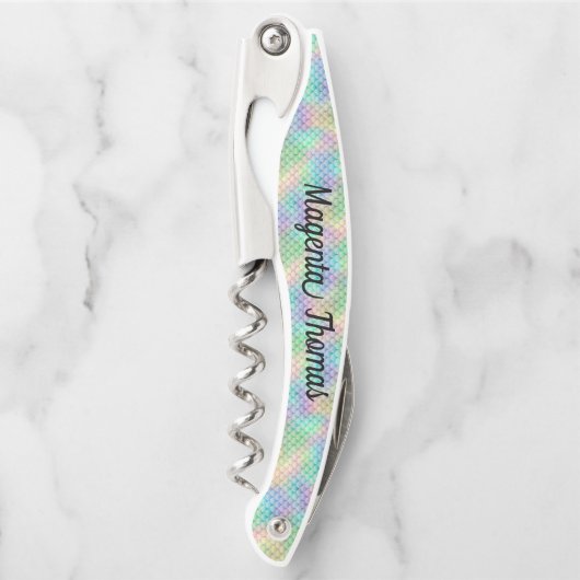 Personalisierte Meerjungfrau-Skala Kellnermesser (Vorderseite)