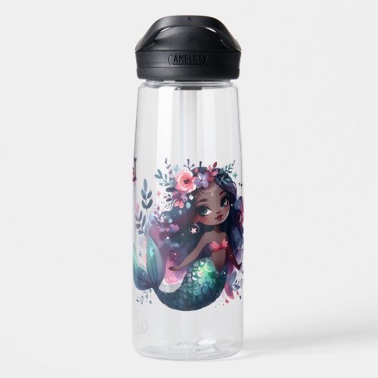 Personalisierte Meerjungfrau Trinkflasche (Rückseite)