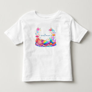 Personalisierte Meerjungfrau Unter dem Meer Kinder Kleinkind T-shirt