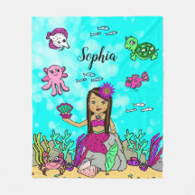 Personalisierte Meerjungfrau unter dem Meeresboden