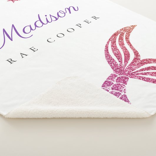 Personalisierte Meerjungfrau unter dem Schwanz Sherpadecke (3/4)