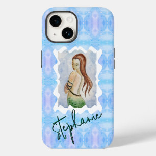 Personalisierte Meerjungfrau-Wasserfarbe Originalk Case-Mate iPhone 14 Hülle
