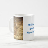 Personalisierte Meerkat-Tasse Kaffeetasse (Vorderseite Links)