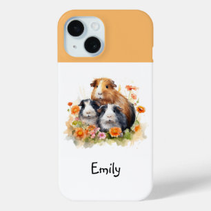 Personalisierte Meerschweinchen Blumen Süße Launis Case-Mate iPhone Hülle