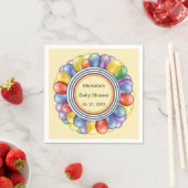 Personalisierte Mehrballon-Farben Serviette (Beispiel)