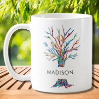 Personalisierte mehrfarbige Baumkaffee-Tasse