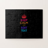 Personalisierte mehrfarbige BEHALT-CALM- UND Textb Puzzle (Horizontal)