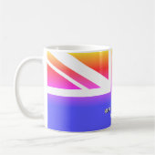 Personalisierte mehrfarbige britische UNION JACK Kaffeetasse (Links)