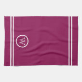 Personalisierte mehrfarbige Farbe mit weißen Linie Geschirrtuch (Horizontal)