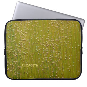Personalisierte mehrfarbige grüne Florals Laptopschutzhülle