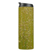 Personalisierte mehrfarbige grüne Florals Thermosbecher (Nach rechts gedreht)