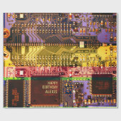 Personalisierte mehrfarbige Leiterkarte Geschenkpapier (Flach)