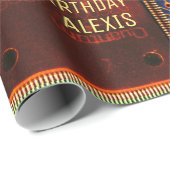 Personalisierte mehrfarbige Leiterkarte Geschenkpapier (Rolleneckpunkt)