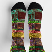 Personalisierte mehrfarbige Leiterkarte Socken (Oben)