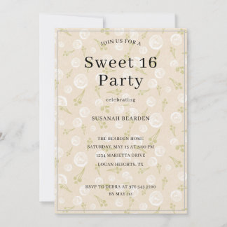 Personalisierte mehrfarbige Lichtblasen Sweet 16 Einladung