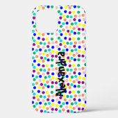 Personalisierte mehrfarbige Punkte Case-Mate iPhone Hülle (Rückseite)