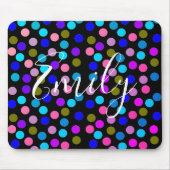 Personalisierte mehrfarbige Punkte Mousepad (Vorne)