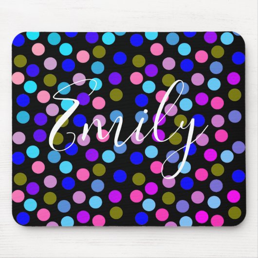 Personalisierte mehrfarbige Punkte Mousepad (Vorne)