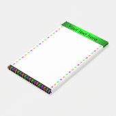 Personalisierte mehrfarbige Spinnen Post-it Klebezettel (angewinkelt)