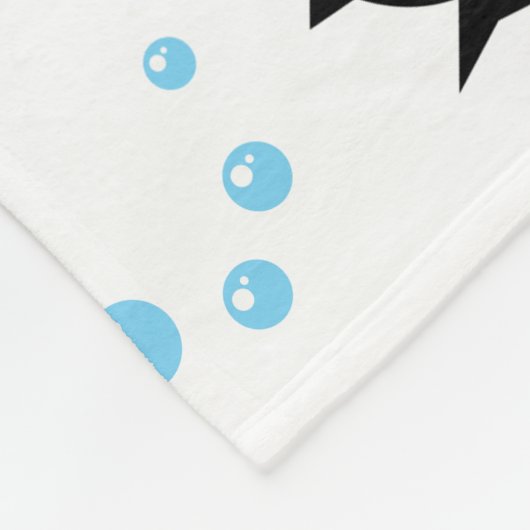 Personalisierte Meilenstein Kindermonate Fischblas Fleecedecke (Ecke)