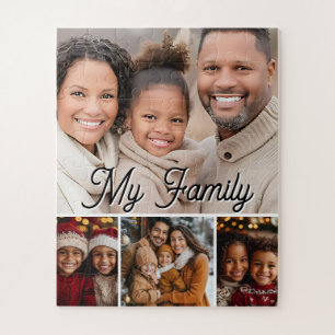 Personalisierte Meine Familienfotos Vorlage Puzzle