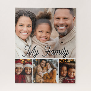 Personalisierte Meine Familienfotos Vorlage Puzzle