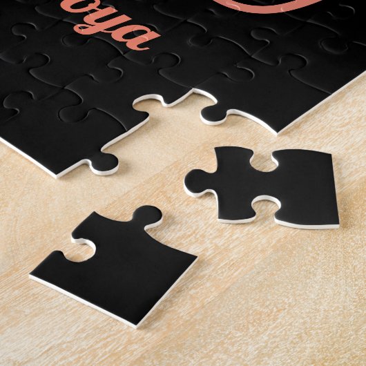 Personalisierte Melanin-Frau aufwecken Puzzle (Seite)