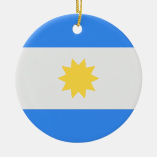 Personalisierte Meldung Argentinische Flagge Keramik Ornament (Vorne)