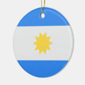 Personalisierte Meldung Argentinische Flagge Keramik Ornament (Links)