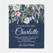 Personalisierte Meldung der Wildblumen Fleecedecke (Vorderseite)