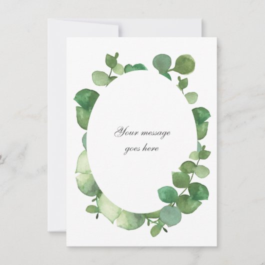 Personalisierte Meldung Eukalyptus Boho Greenery Dankeskarte (Vorderseite)