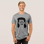 Personalisierte Meldung Funny Mullet Graphic Tri-Blend Shirt (Vorderseite voll)