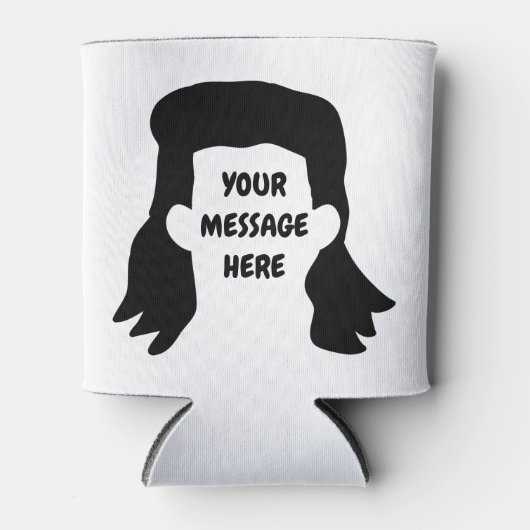 Personalisierte Meldung Funny Mullet Illustration Dosenkühler (Vorderseite)