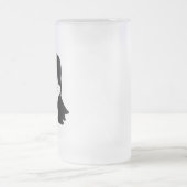 Personalisierte Meldung Funny Mullet Illustration Mattglas Bierglas (Mittel)