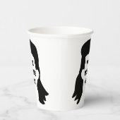 Personalisierte Meldung Funny Mullet Illustration Pappbecher (Rechts)