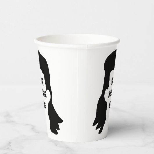 Personalisierte Meldung Funny Mullet Illustration Pappbecher (Rechts)