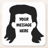 Personalisierte Meldung Funny Mullet Illustration