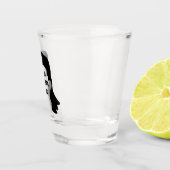 Personalisierte Meldung Funny Mullet Illustration Schnapsglas (Rechts)