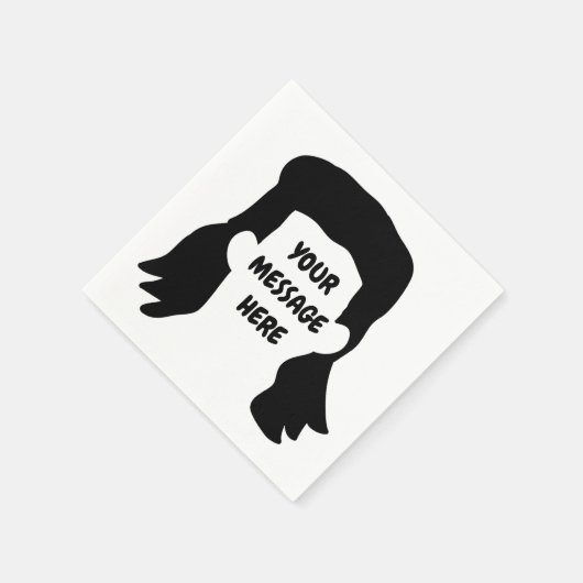 Personalisierte Meldung Funny Mullet Illustration Serviette (Ecke)