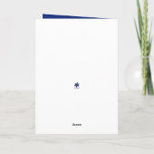 Personalisierte Meldung "Navy Blue Armadillo" Karte (Rückseite)