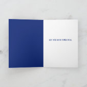 Personalisierte Meldung "Navy Blue Armadillo" Karte (Innenseite)