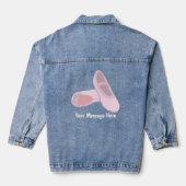 Personalisierte Meldung "Pink Ballet Shoes" Jeansjacke (Rückseite)