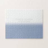 Personalisierte Meldung "Solid Blue and White Secr Puzzle (Horizontal)