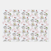 Personalisierte Meldungsvorlage Dinosaurier Weihna Geschenkpapier Set (Vorderseite)